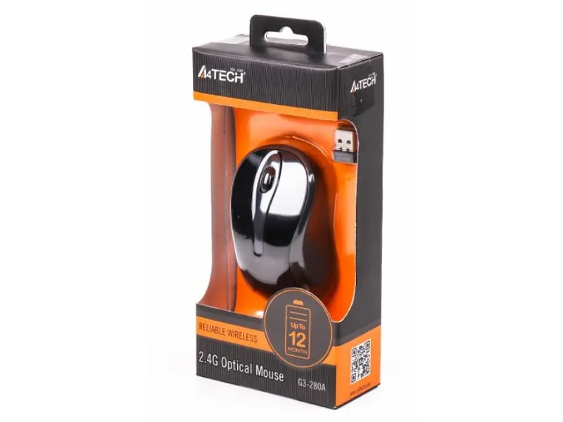 Миша A4Tech G3-280NS Glossy Gray - фото 3