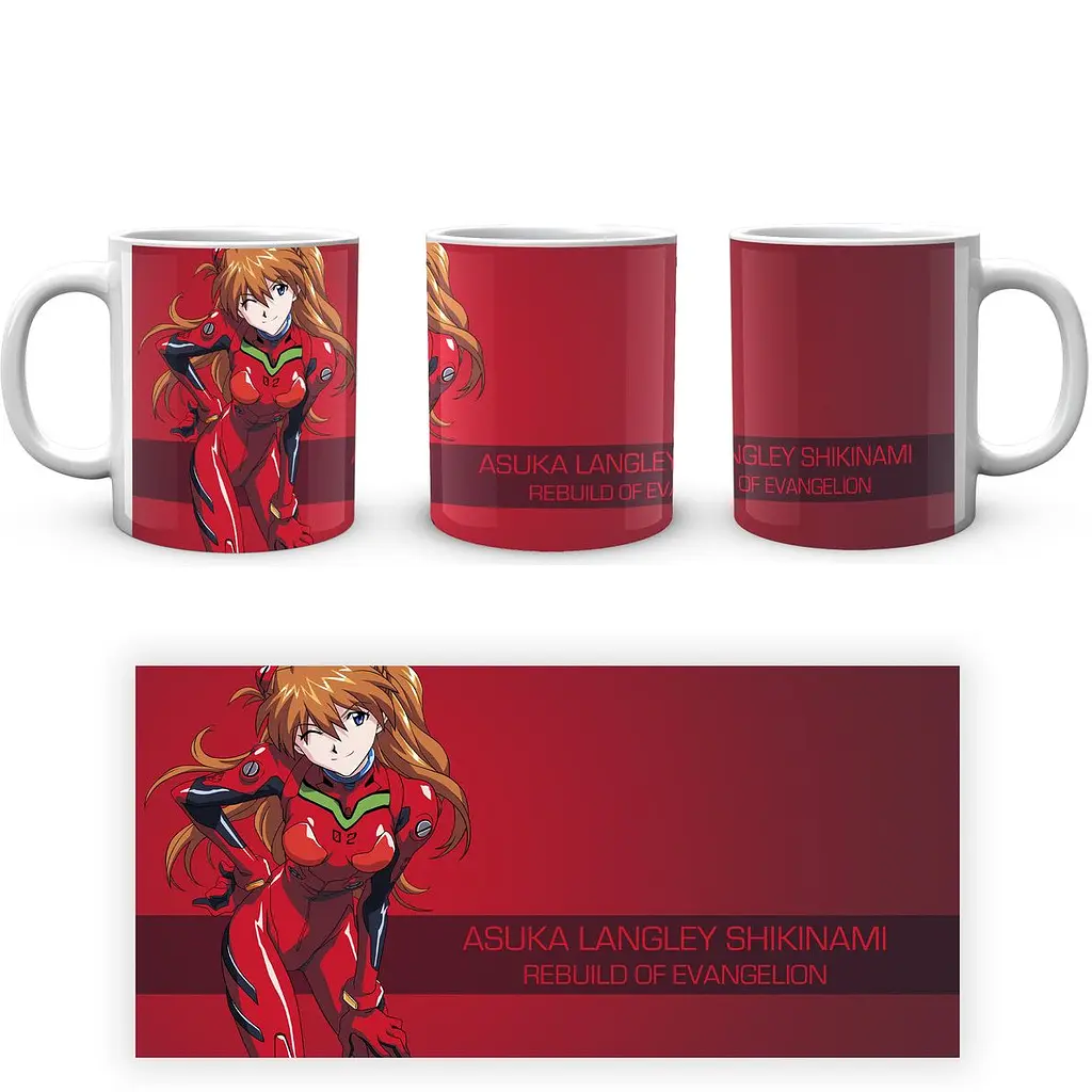 Кухоль GeekLand Evangelion Євангеліон Аска EVA 002.21 330 мл білий - фото 4