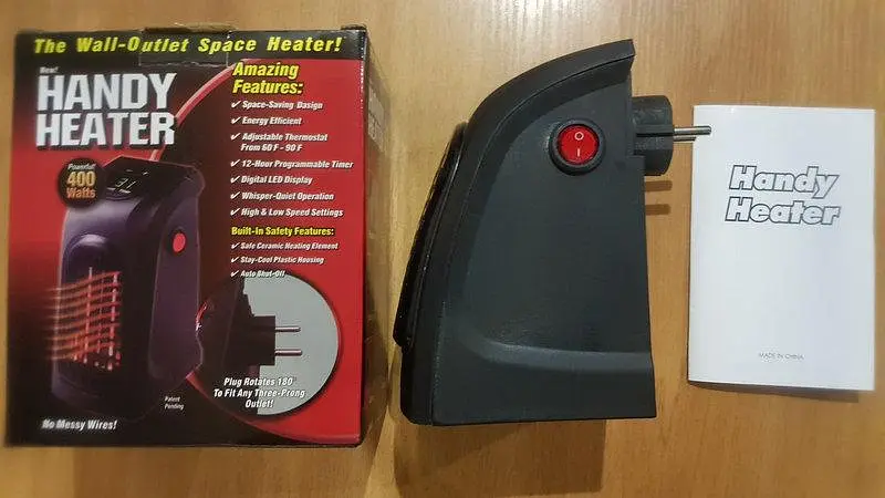 Портативний обігрівач теплик з пультом керамічний тепловентилятор Handy Heater 400 Вт чорний - фото 5
