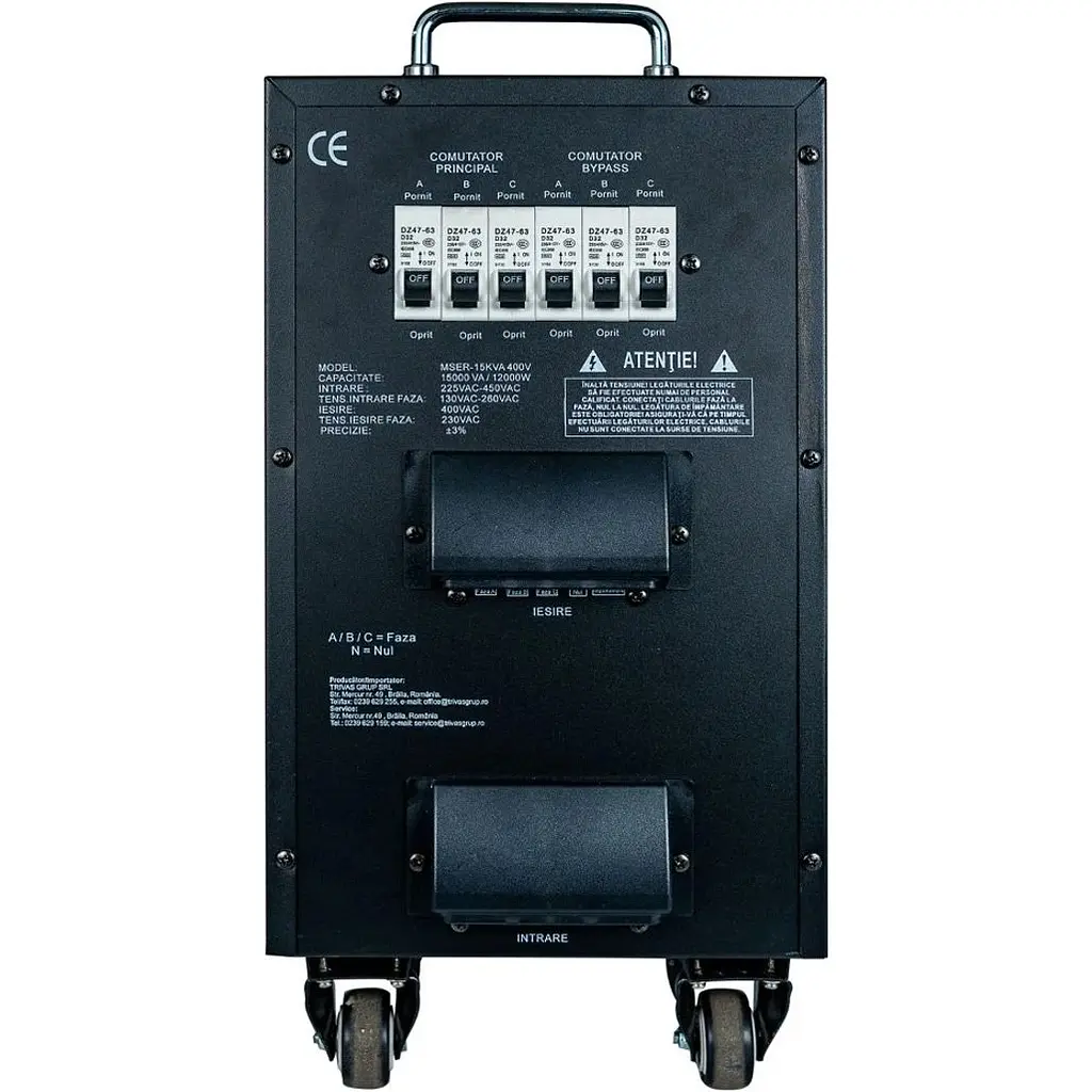 Стабілізатор напруги Conter MSER-15KVA/12KW-400V-V2 [157846] - фото 3