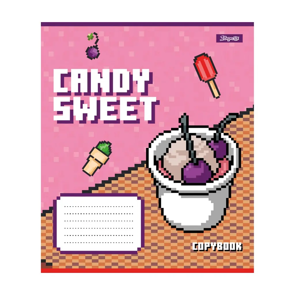Зошит 1 вересня Candy sweet А5 12 аркушів коса лінія (767201), в асортименті - фото 2