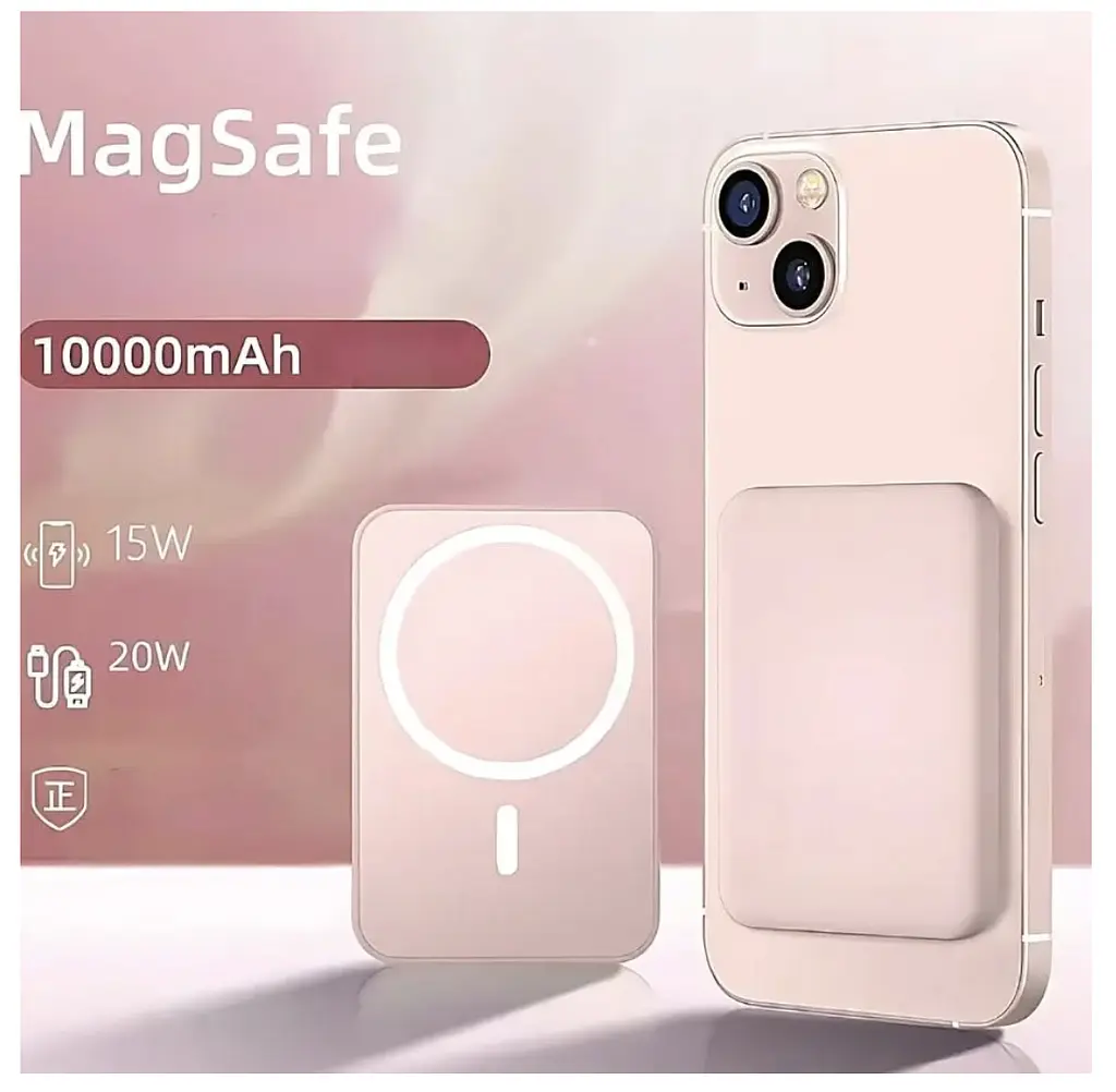 Бездротовий павербанк Remax RPP-65 10000mah 20W MagSafe Magnetic Wireless Power Bank Pink - фото 3
