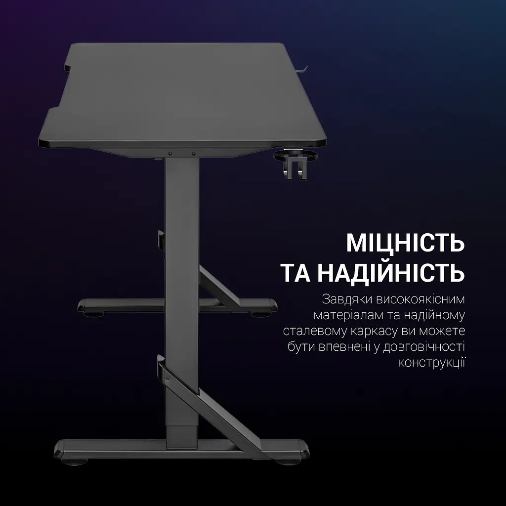 Компьютерный стол GamePro черный (GD214) - фото 9