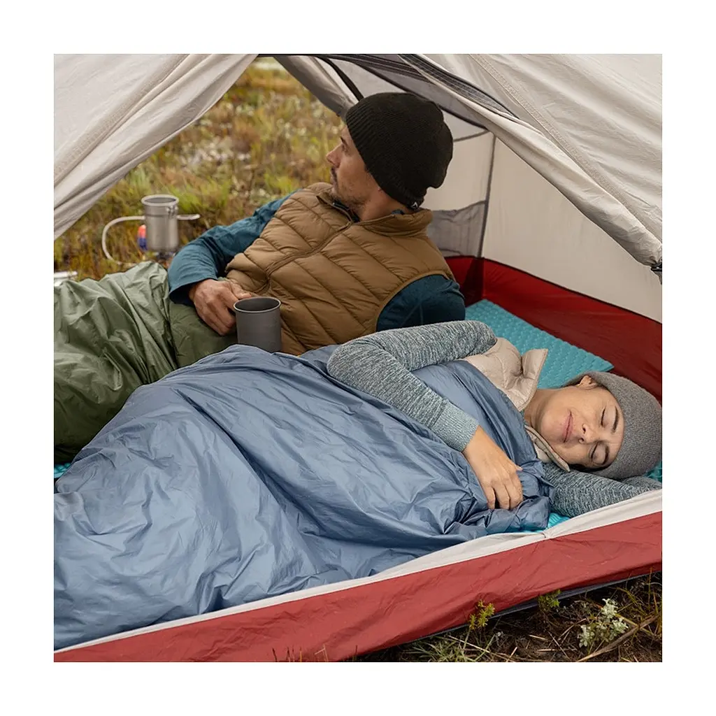 Спальний мішок Naturehike надлегкий Ultralight LW180 NH21MSD09 лівий (15°C) p-p XL сіро-синій (6927595777978-L) - фото 4