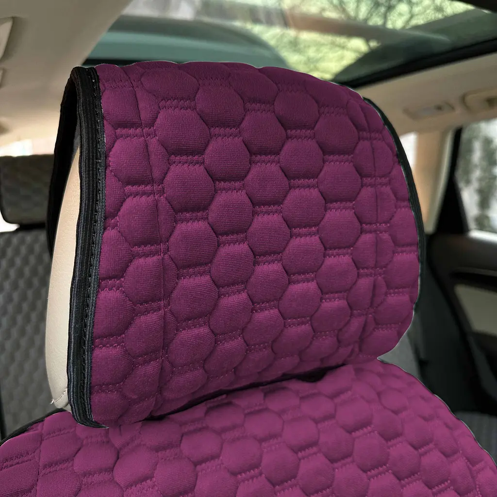Накидки для передніх сидінь Montana Передні Бордові 2 шт (Мікро Велюр Сота Преміум) - фото 2