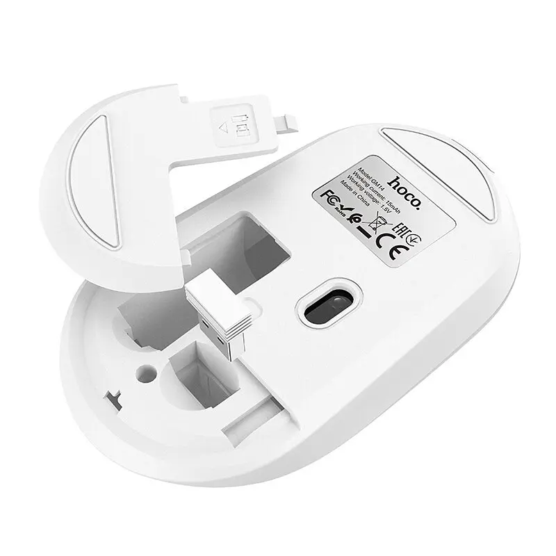 Компьютерная мышь Hoco GM14 Platinum 2.4G business wireless mouse Белый - фото 3