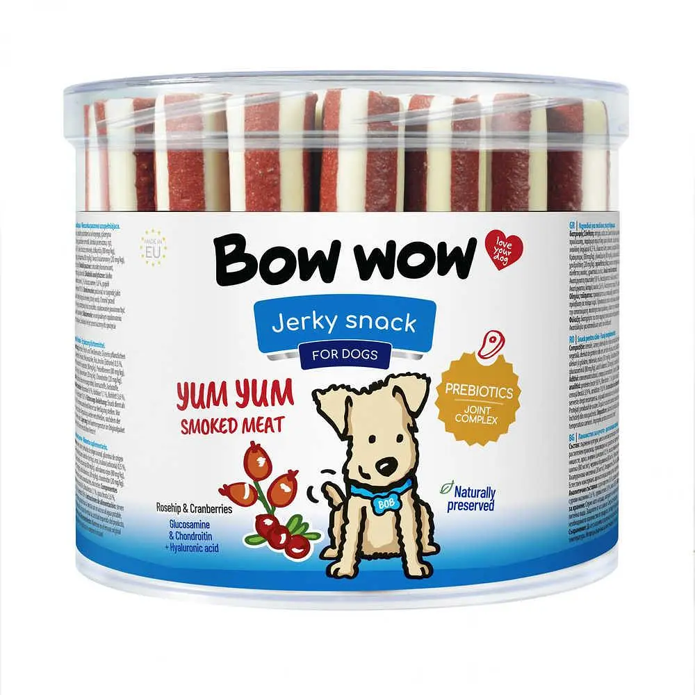 Ласощі для собак Bow wow палички зі смаком копченого м'яса (35 шт/уп)