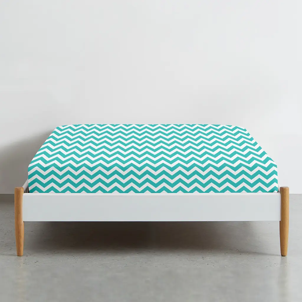 Простирадло Cosas полуторне 155х240 mint zigzag, м'ята (ZigMint_155s) - фото 2