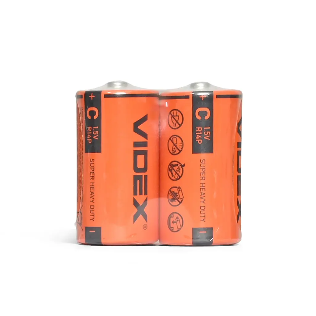 Батарейка сольова Videx R14P/C 2шт SHRINK VIDEX (21154-000) - фото 3