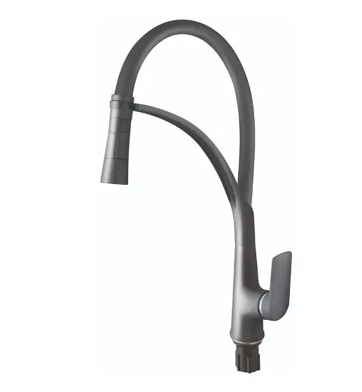 Змішувач для кухні Plamix Lucas-017 SET Graphite Refl.Grey (PM0723)