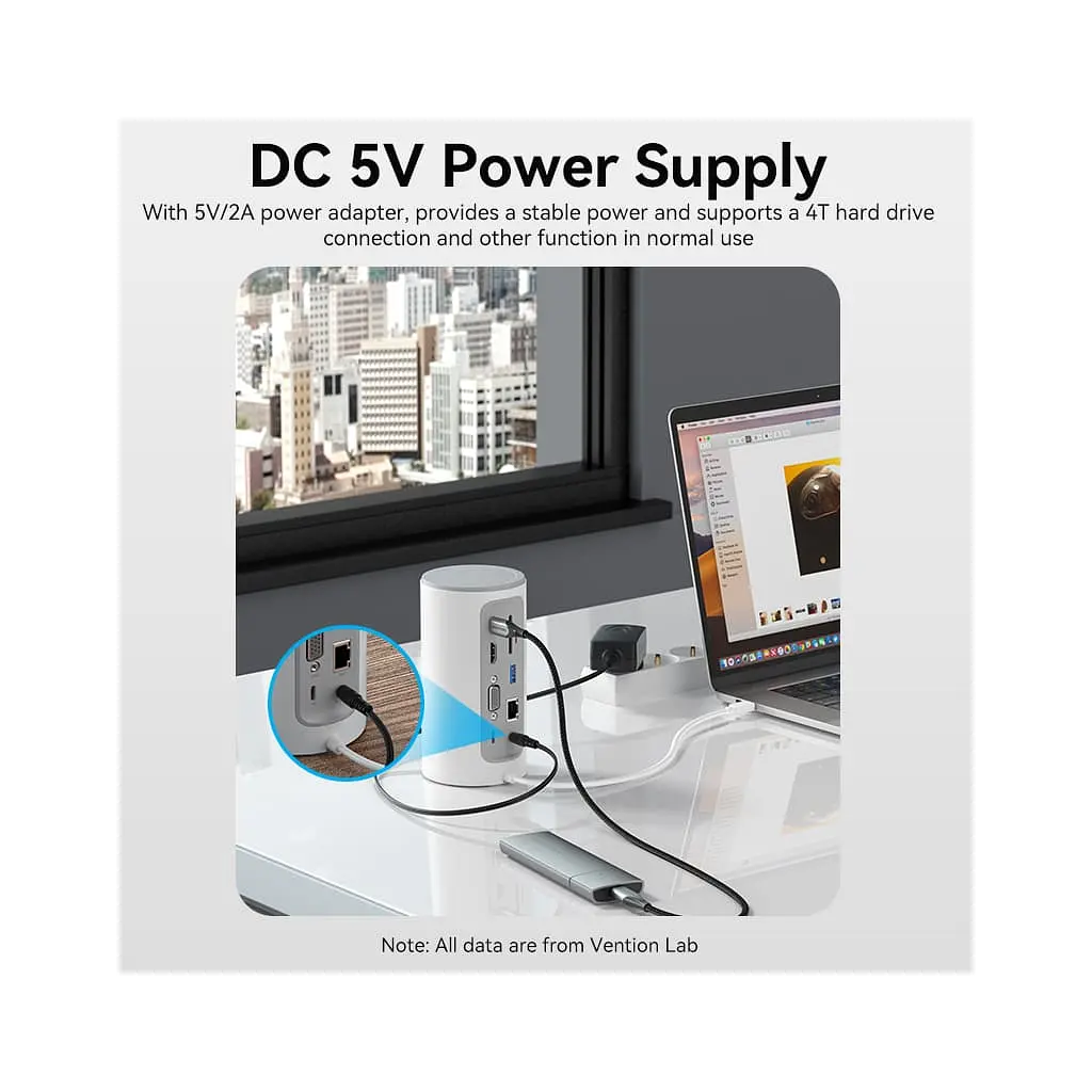 Концентратор Vention USB3.1 Type-C to HDMI/VGA/USB3.0x3/RJ45/SD/TF/TRRS 3.5m/PD/DC100W12-in-1 (TPHWC-EU) - фото 11