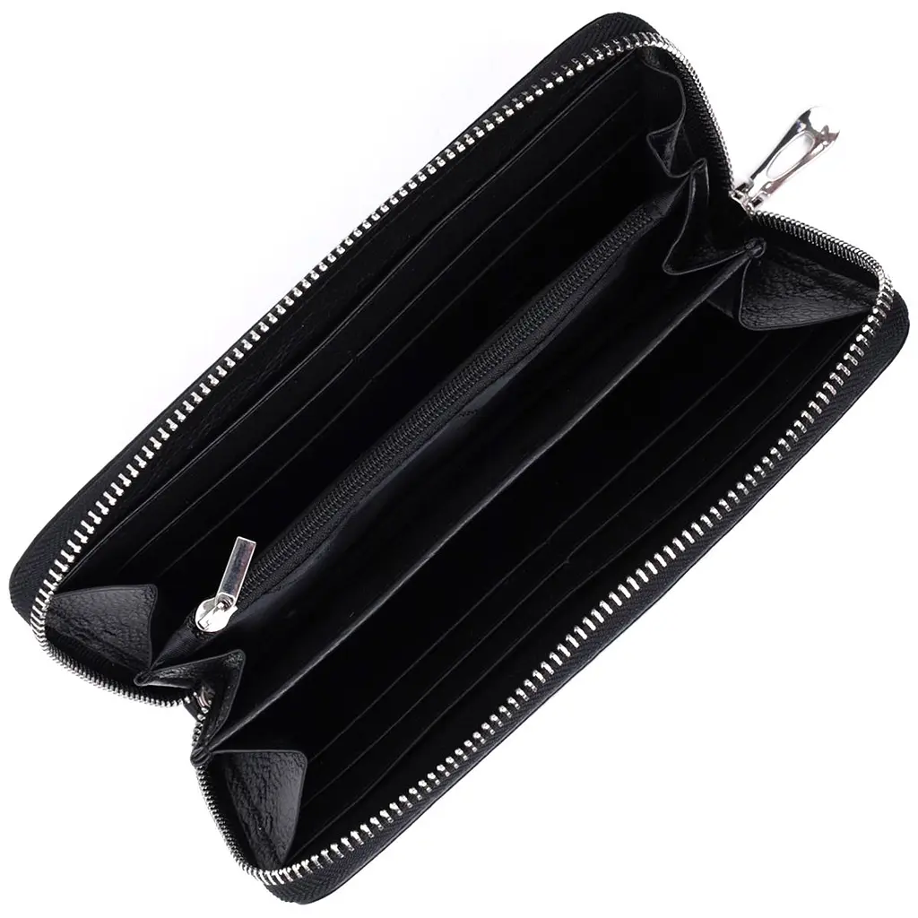 Красивий клатч унісекс на одне відділення з натуральної шкіри ST Leather 22697 чорний - фото 7