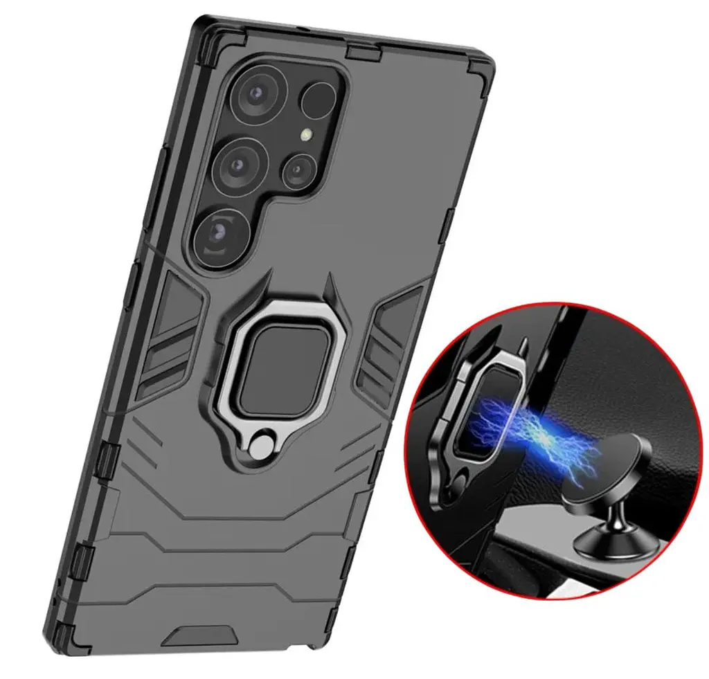 Чохол бампер Primolux Ring Armor для Samsung Galaxy S23 Ultra (SMS918) Black - фото 3