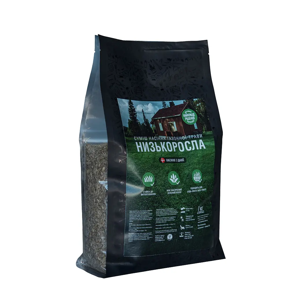 Суміш насіння газоної трави "Низькоросла" 1 кг - фото 2