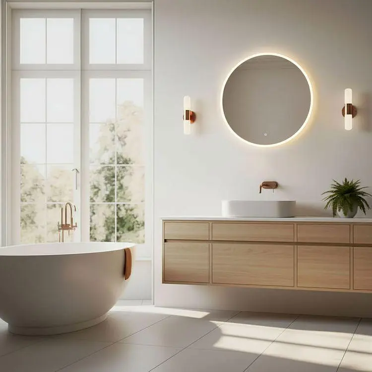 Кругле настінне дзеркало ModernHome з LED-підсвіткою 60 см. - фото 3