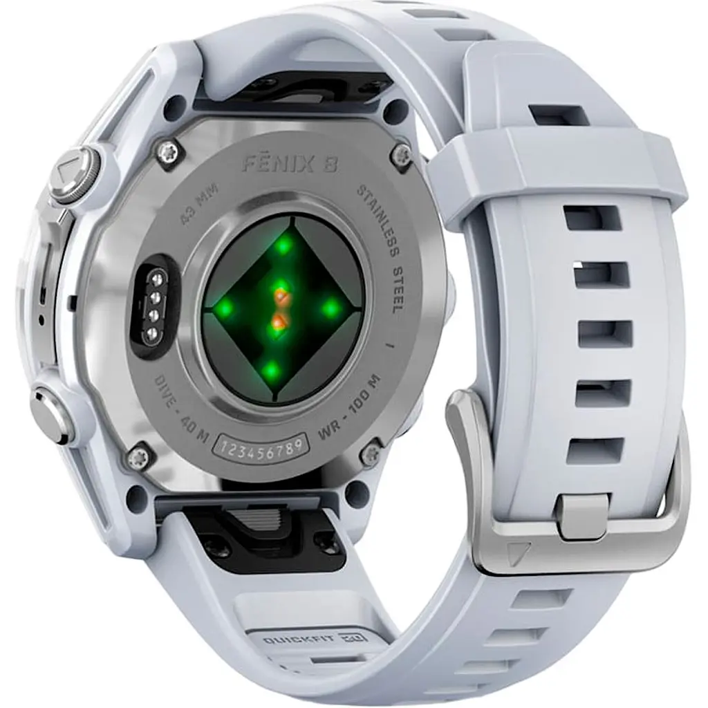 Смарт-годинник Garmin Fenix 8 AMOLED 43mm Silver with Whitestone Silicone Band (010-02903-00) [115071] - фото 6