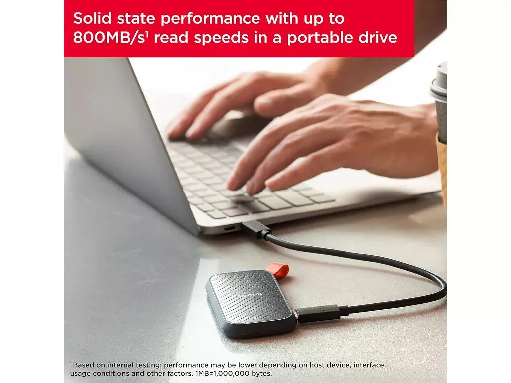 Швидкісний зовнішній диск SSD накопичувач SanDisk Portable SSD 1 TB (SDSSDE30-1T00-G26) - фото 7