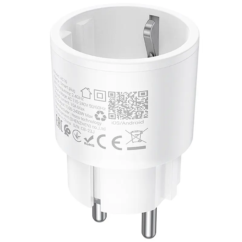 МЗП Hoco AC16 Veloz smart socket White - фото 5