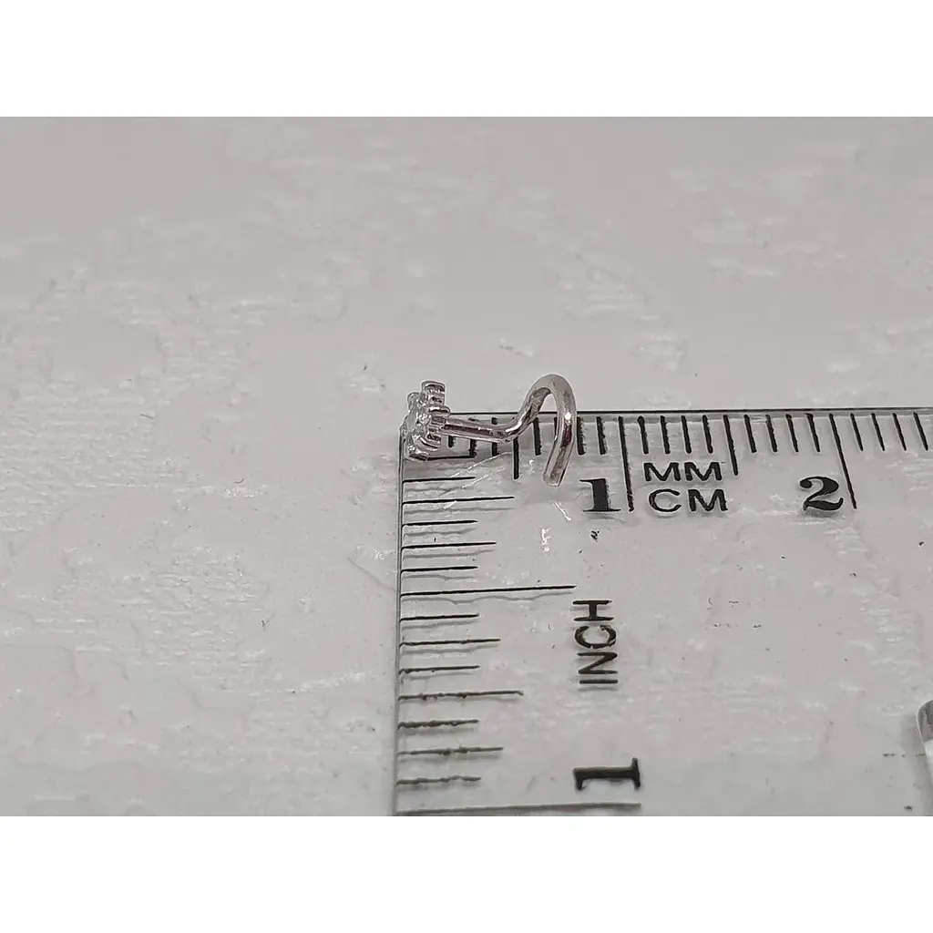 Серебряная серьга-пирсинг в нос Umax. 7028U - фото 3