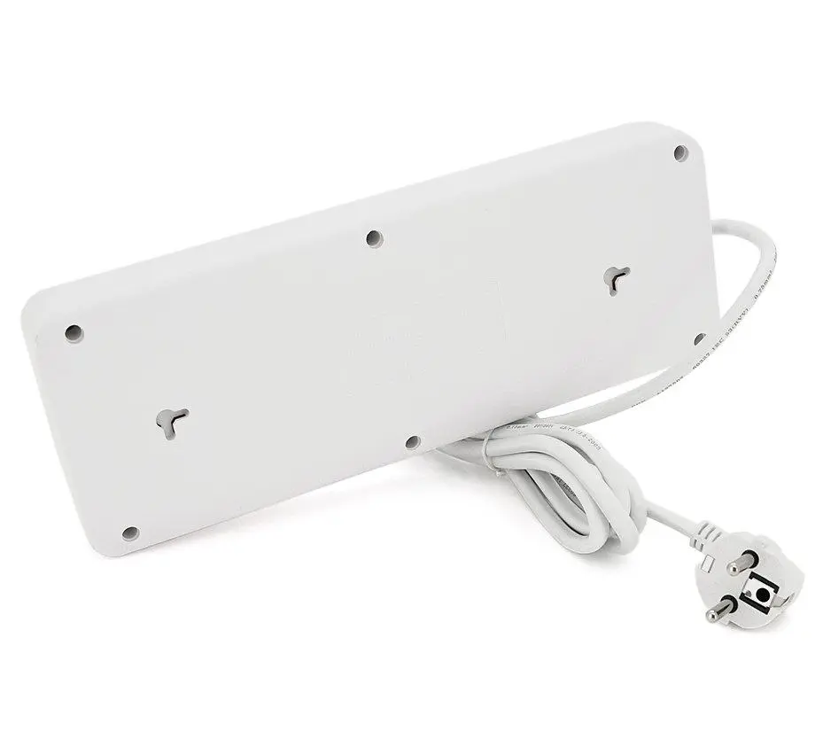 Мережевий фільтр подовжувач Voltronic F-34, 8 розеток EU, 2 м, 3х0,75 мм, 2500 W, White - фото 2