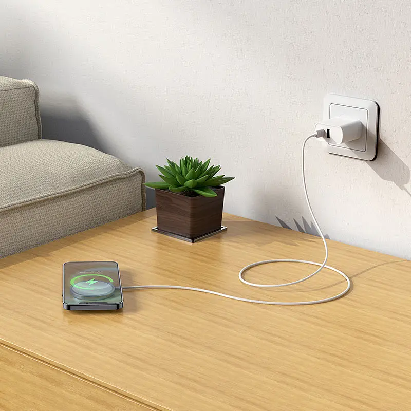 Бездротовий зарядний пристрій Hoco CW30 Pro Magnetic Wireless Fast Charger/MagSafe 15W Silver [70769] - фото 8