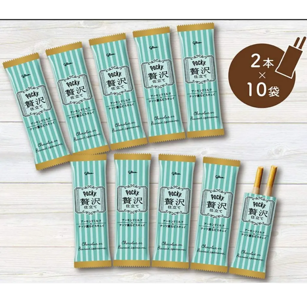 Японські палички Glico Pocky Zeitaku Jitate Almond Milk 110г - фото 4
