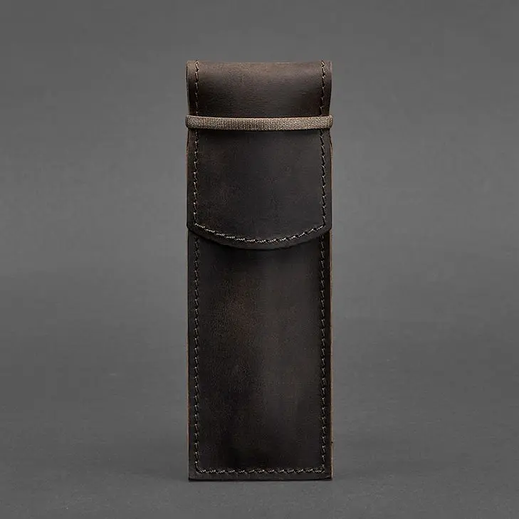 Шкіряний чохол для ручок 1.0 темно-коричневий Crazy Horse - фото 6