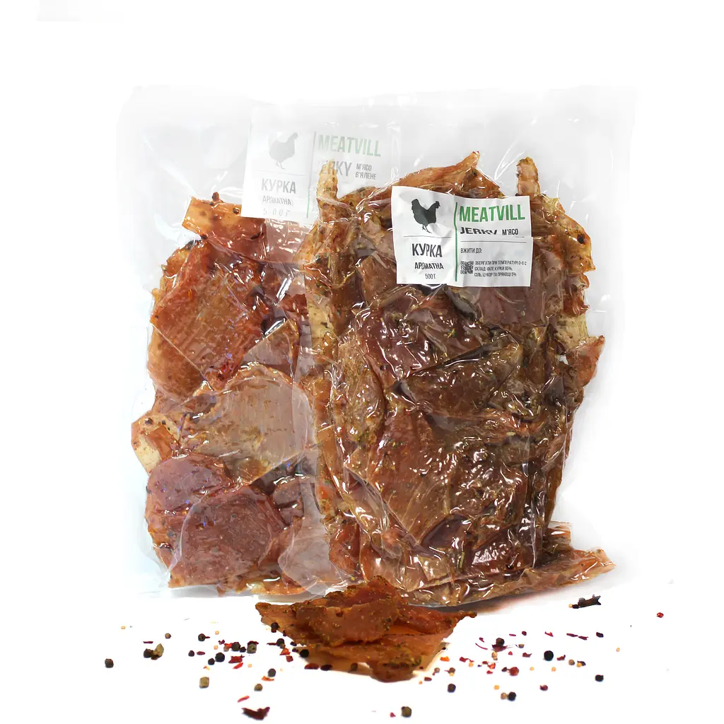 Джерки Meatvill курка ароматна вакуум 1кг