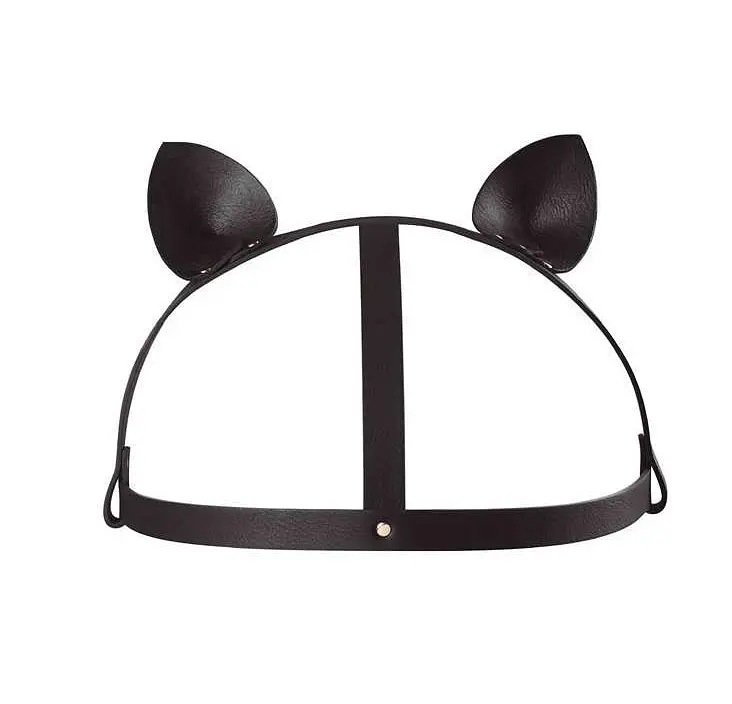 Маска Bijoux Indiscrets MAZE Cat Ears Headpiece Black кішечки - фото 6