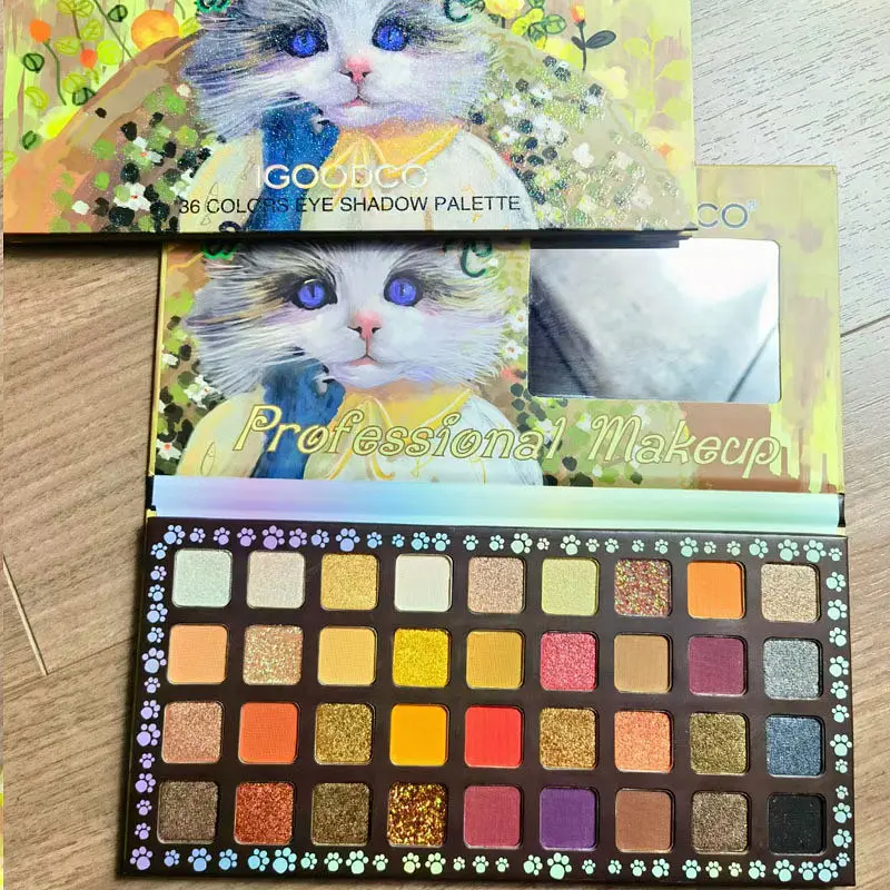 Палетка Тіней для Ока Professional Makeup 36 в 1 Дитяча Косметика IGOODCO Котик - фото 4