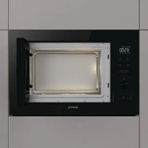 Микроволновая печь Gorenje встраиваемая 25л 900Вт гриль дисплей черный - фото 2