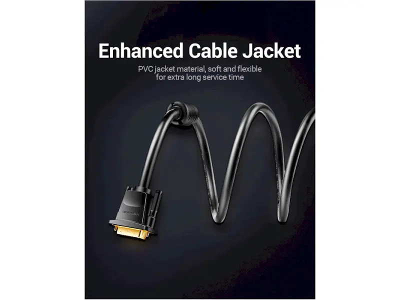 Кабель Vention DVI-D to DVI-D 1.5m Black (EAABG) - фото 4