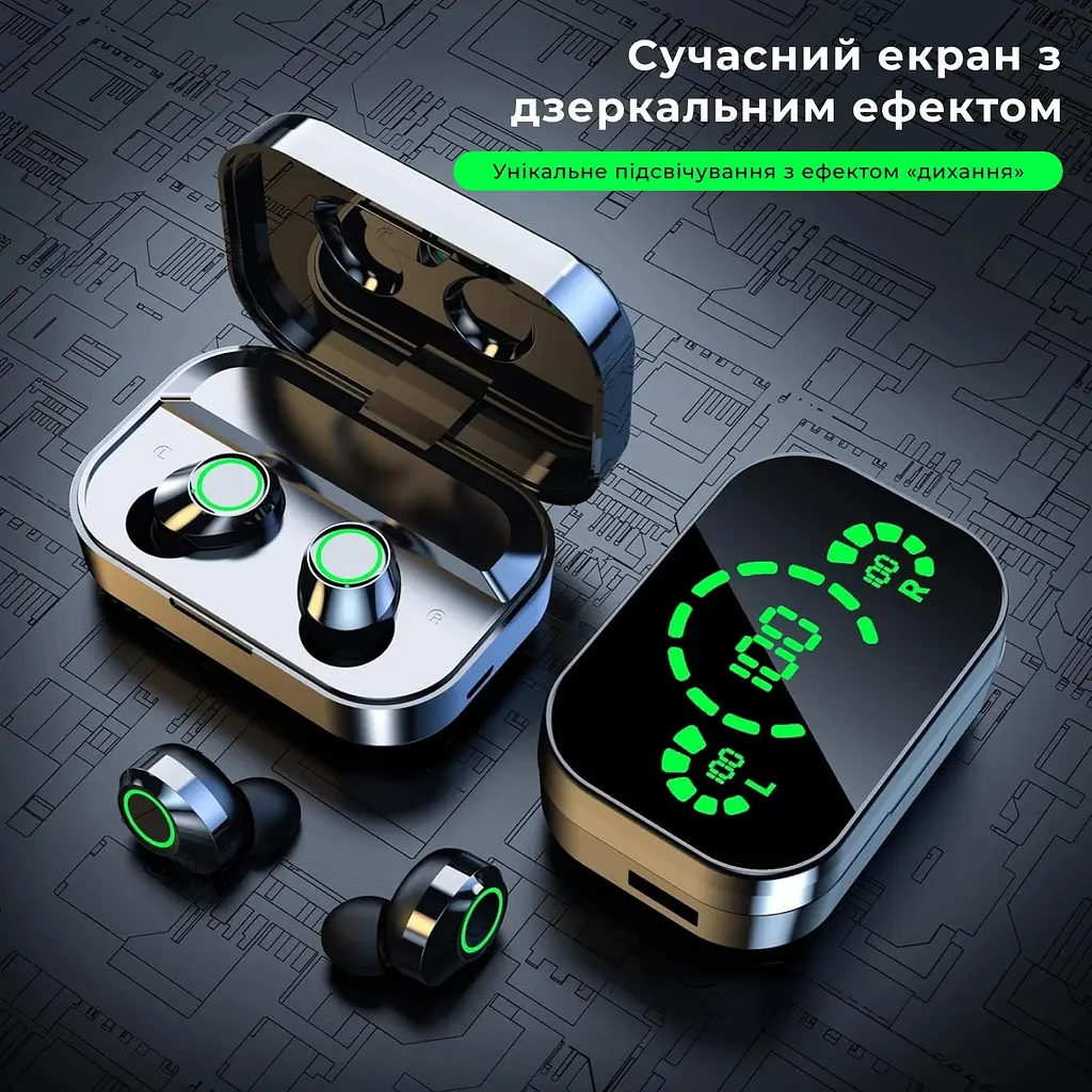Бездротові навушники Bluetooth Air Music з функцією Power Bank (Black 89) - фото 6