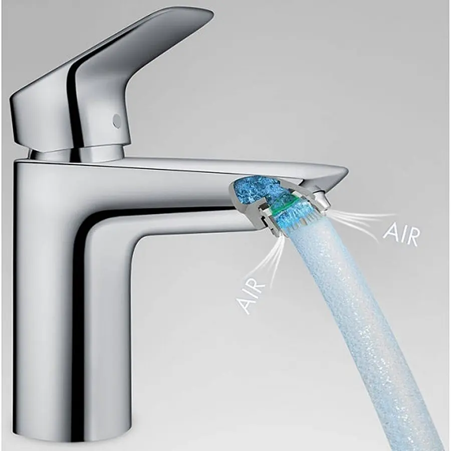 Смеситель для умывальника Hansgrohe Logis 100 LowFlow с донным клапаном хром 71104000 Хром - фото 3