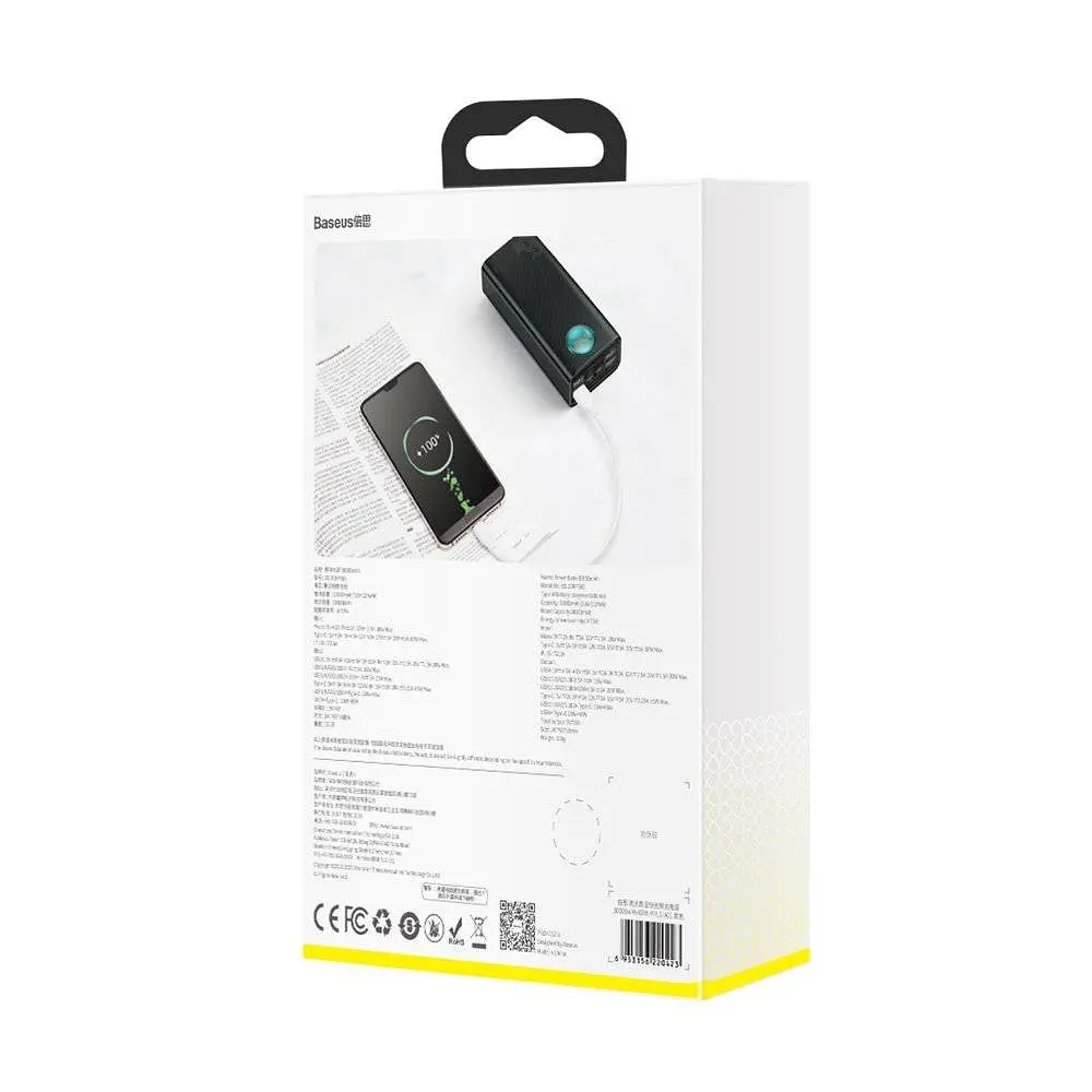 Зовнішній акумулятор Baseus Amblight Digital Display Quick Charge 65W 30000mAh [PPLG-A01] Black [69813] - фото 6