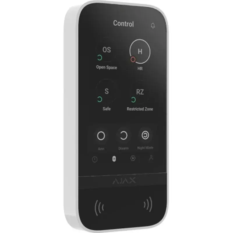 Клавіатура до охоронної системи Ajax KeyPad TouchScreen white