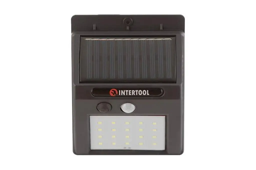 Ліхтар вуличний LED акумуляторний настінний Intertool LB-0112 3Вт x 100Лм x 1200мAч 1 - фото 2