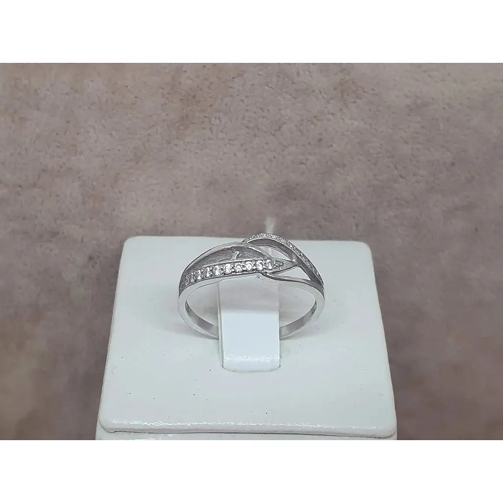 Срібне кільце Агні Щирість з фіанітами. 1888/9Р-CZ 17 - фото 3