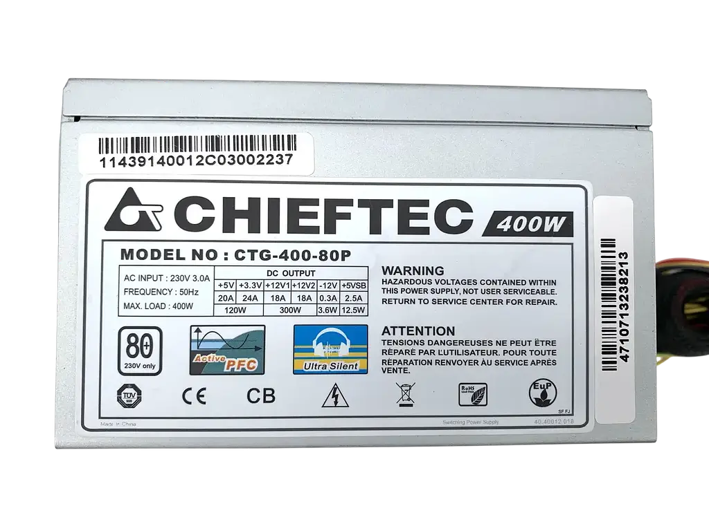 Блок живлення Chieftec A-80 CTG-400-80P 400W (CTG-400-80P) Б/В - фото 3