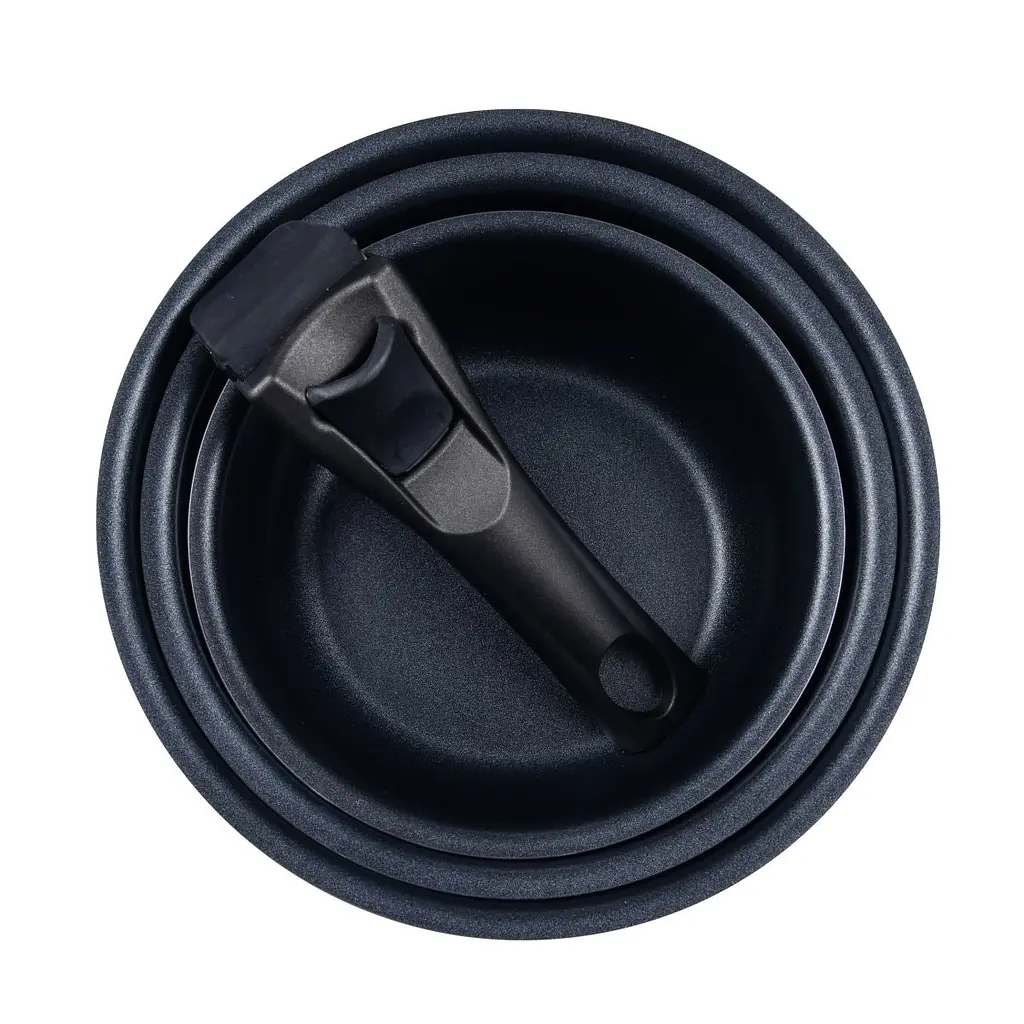 Набор ковшей с ручкой снимаемой Bergner Click & cook 4 предмета (BG-31608-BK) - фото 3