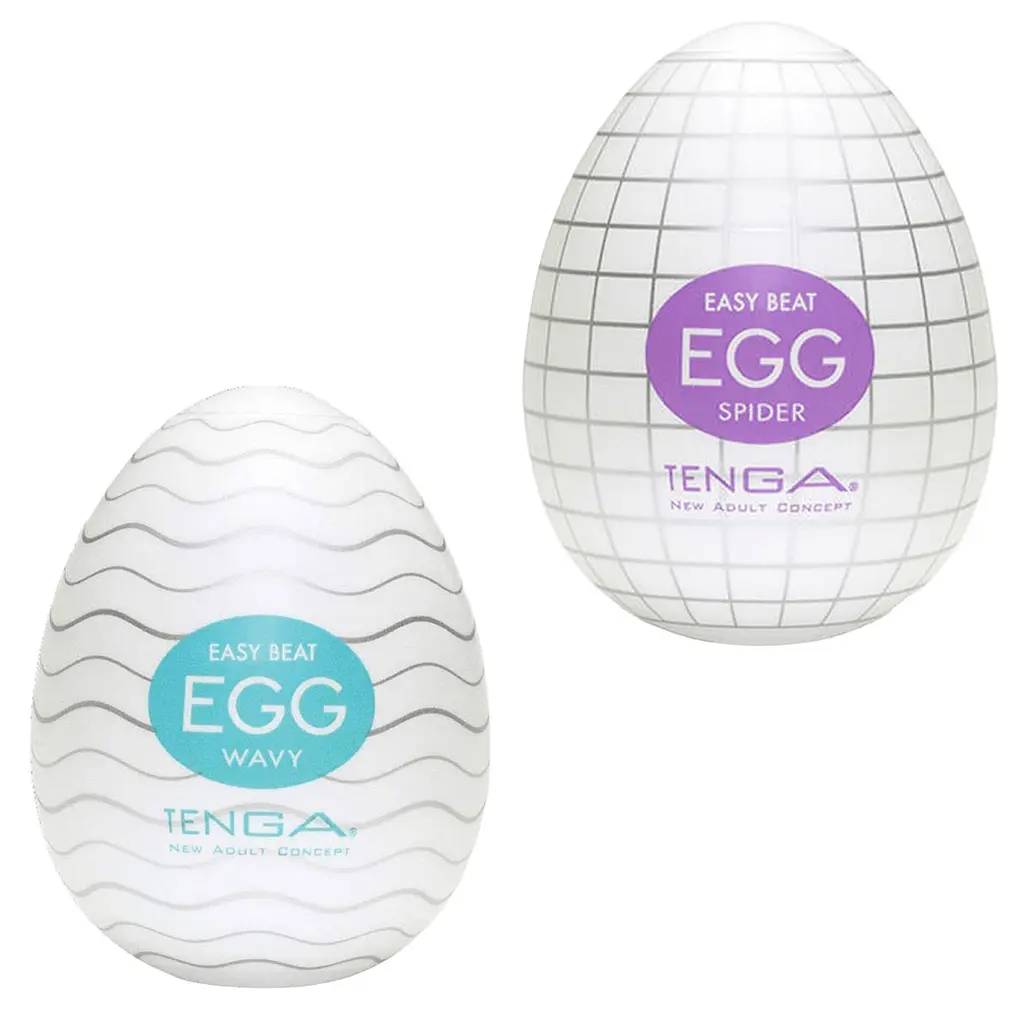 Набір чоловічих мастурбаторів Tenga EGG яйця з різними рельєфами 2 шт. + лубрикант