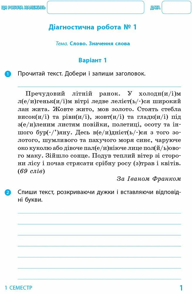 Українська мова та читання. 4 клас. Діагностичні роботи - Діана Ротфорт - фото 2
