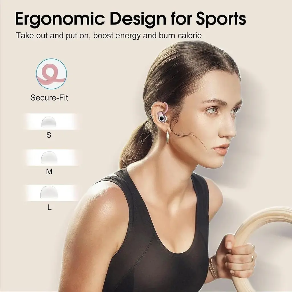 Бездротові навушники Poounur Bluetooth 5.3 з HD-мікрофоном - фото 7