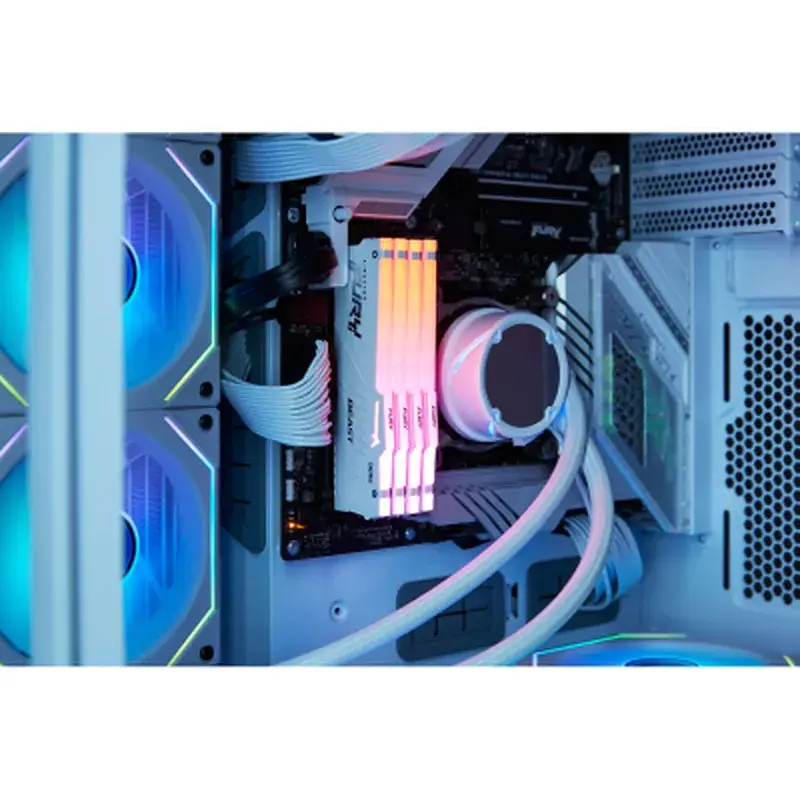 Модуль пам'яті для комп'ютера DDR5 32GB (2x16GB) 6000 MHz Beast RGB EXPO White Kingston Fury (ex.HyperX) (KF560C36BWE2AK2-32) - фото 5