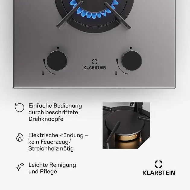 Варильна поверхня газова плита Klarstein Goldflame Domino (10045622) - фото 5
