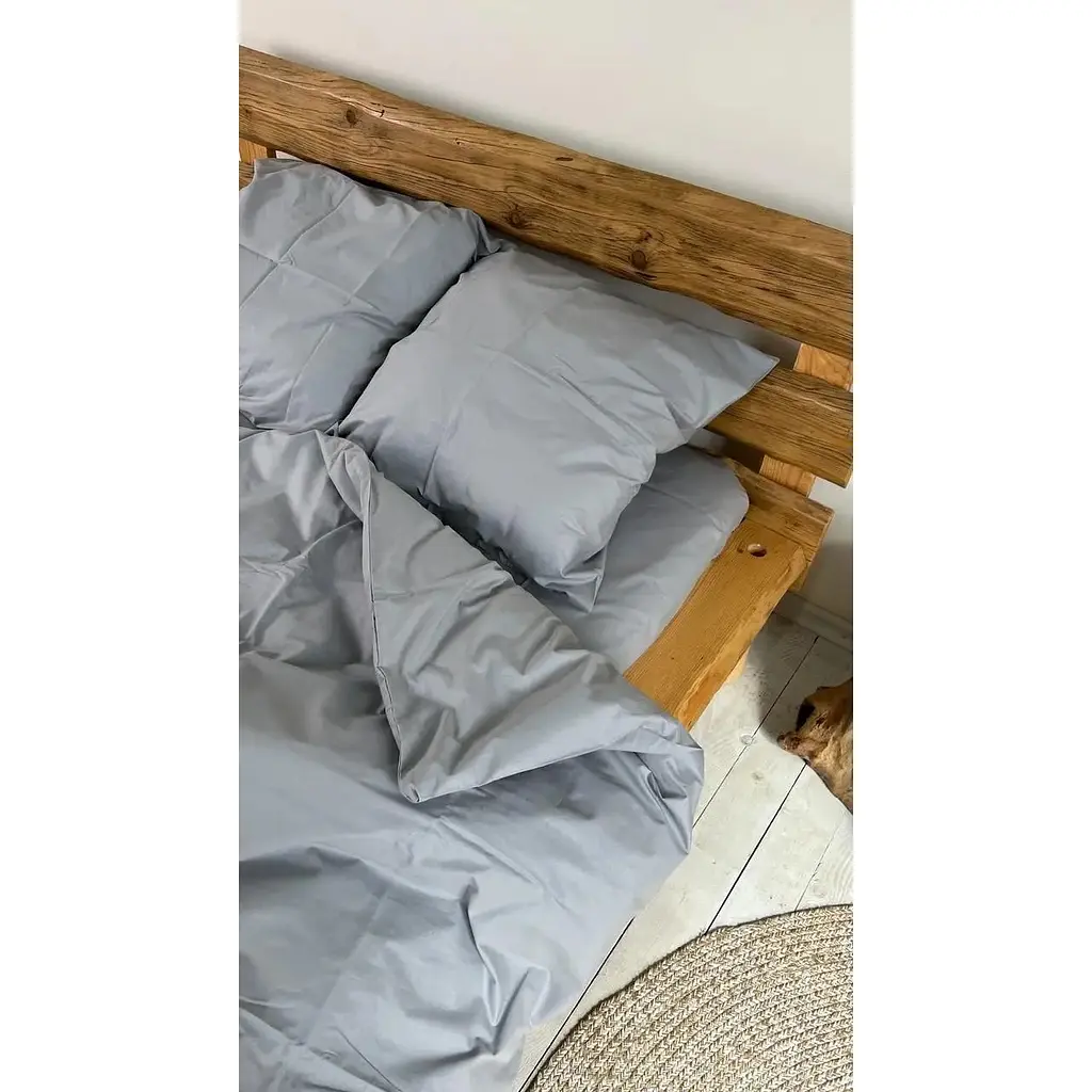 Комплект постільної білизни Євро #Moon grey місячно-сірий - фото 8