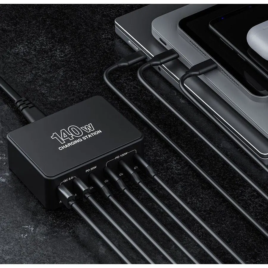 Зарядное устройство универсальное Voltronic fast charger USB QC3.0/PD/PPS 140W - фото 6
