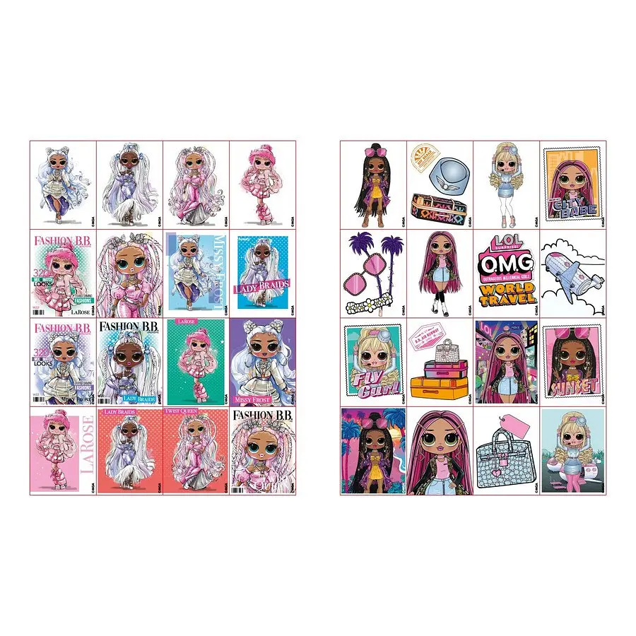 Розмальовка зі стікерами "OMG" LCB31, 16 сторінок, формат А4 - фото 2