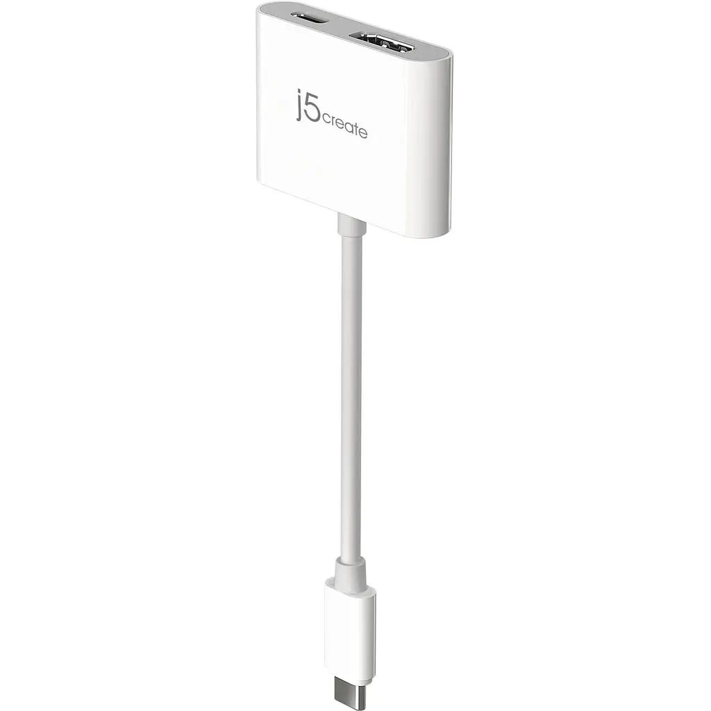 Багатопортовий мультиадаптер J5create JCA152-N, USB-C 2-в-1 билий - фото 4