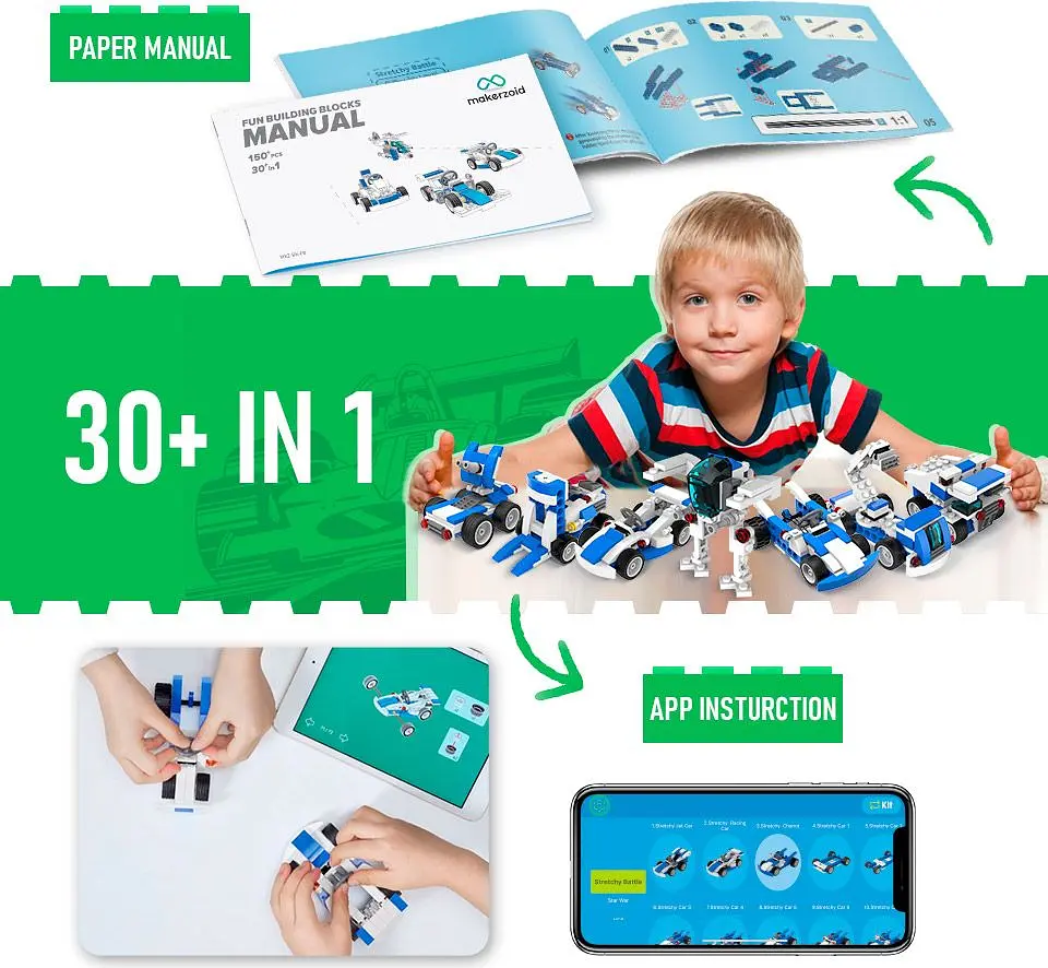Конструктор Makerzoid Fun Building Blocks (MKZ-BK-FB) [86648] - фото 5